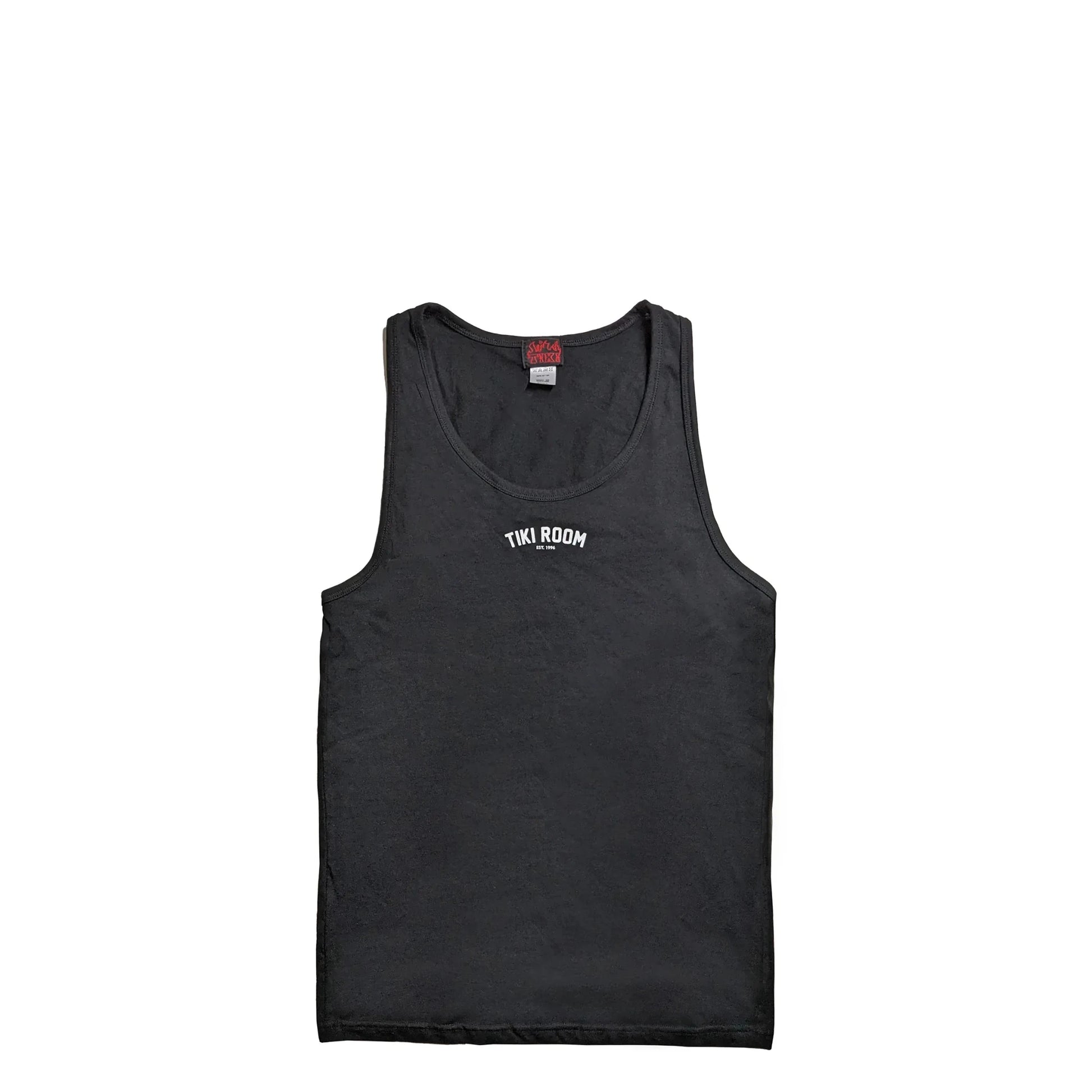 Tiki Room Mini Arch Logo Men's Tank, black - Tiki Room Skateboards - 1