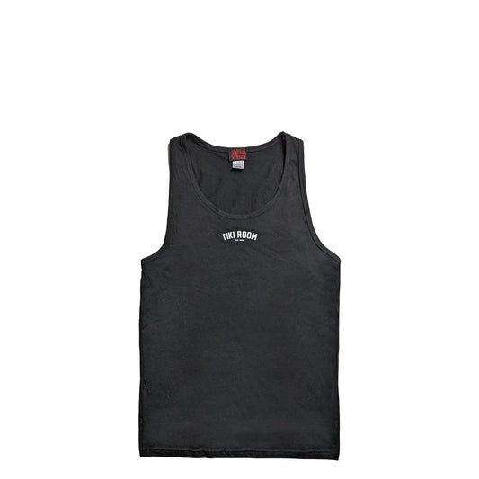 Tiki Room Mini Arch Logo Men's Tank, black - Tiki Room Skateboards - 1