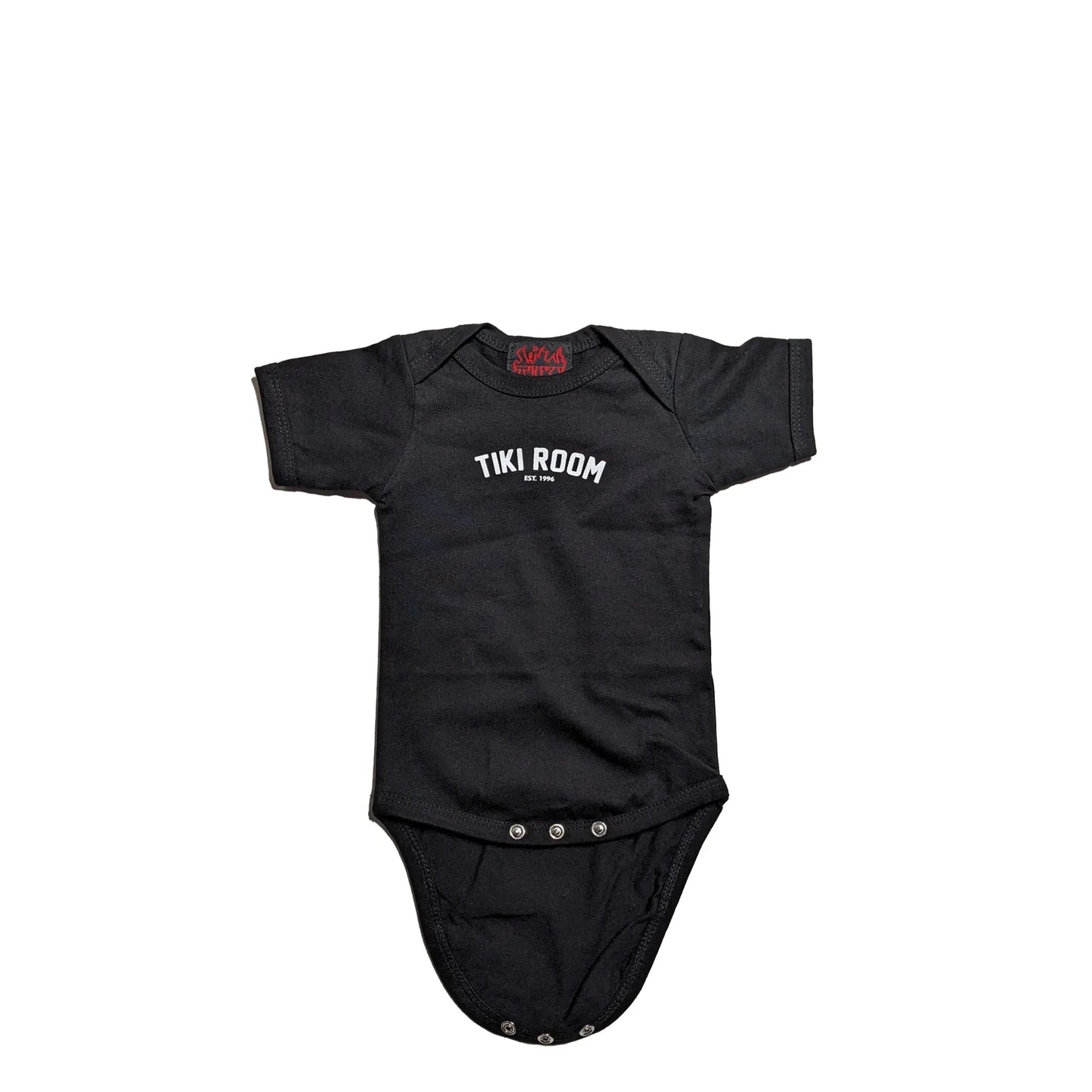 Tiki Room Mini Arch Logo Onesie, black - Tiki Room Skateboards - 1