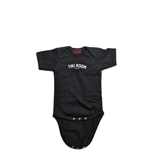 Tiki Room Mini Arch Logo Onesie, black - Tiki Room Skateboards - 1