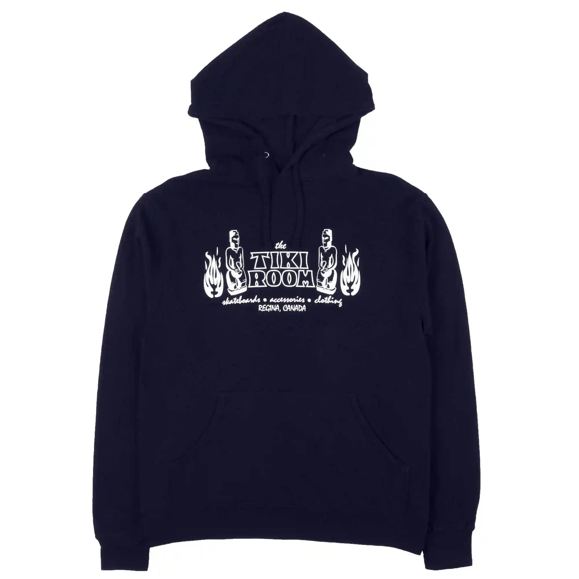 Tiki Room OG Logo Hoodie, navy - Tiki Room Skateboards - 1