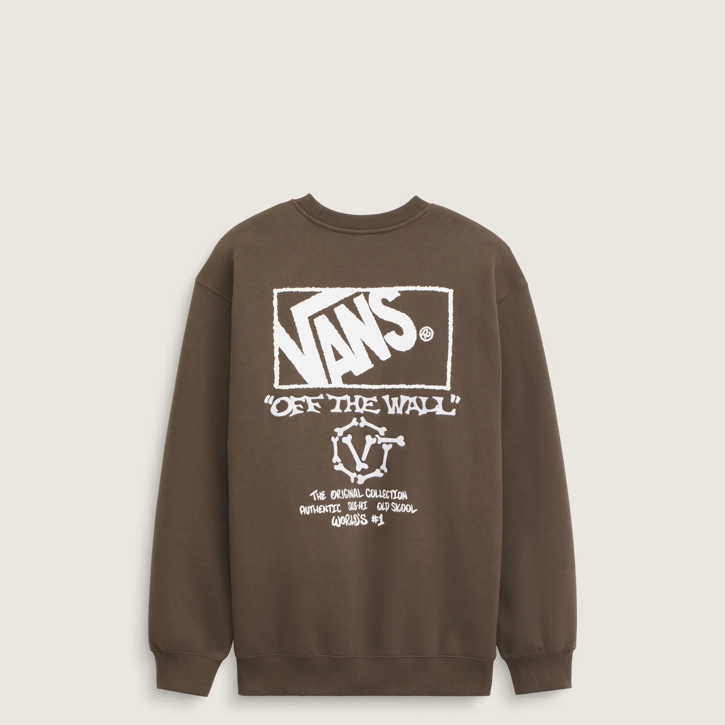 Vans Circle Bones Formula Crew, coal brown - Tiki Room Skateboards - 1