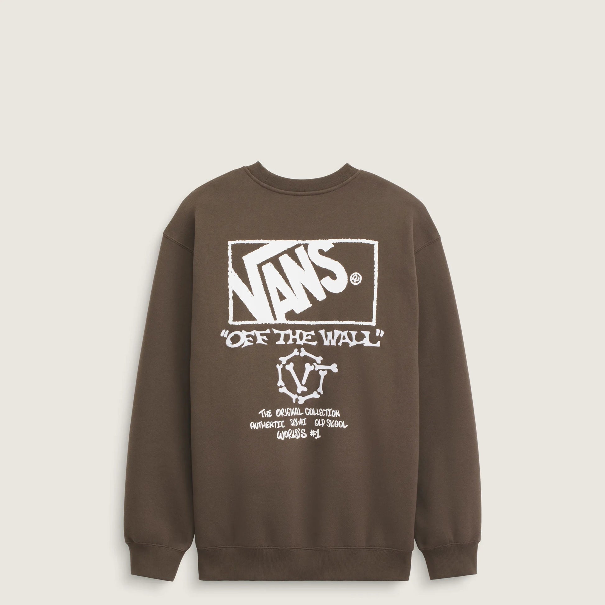 Vans Circle Bones Formula Crew, coal brown - Tiki Room Skateboards - 1