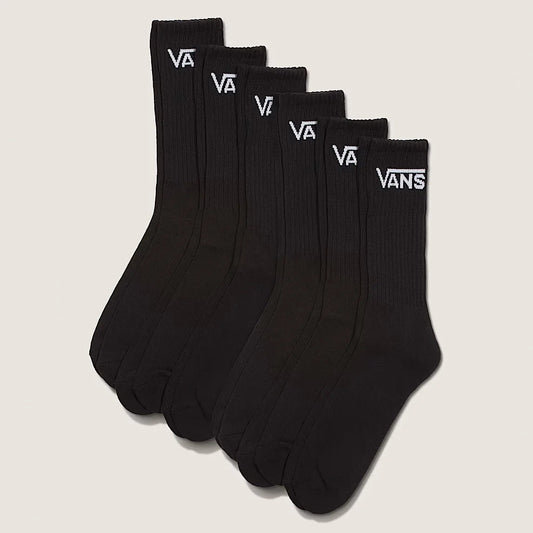 Vans Classic Crew sock, black (6 - pack) - Tiki Room Skateboards - 1
