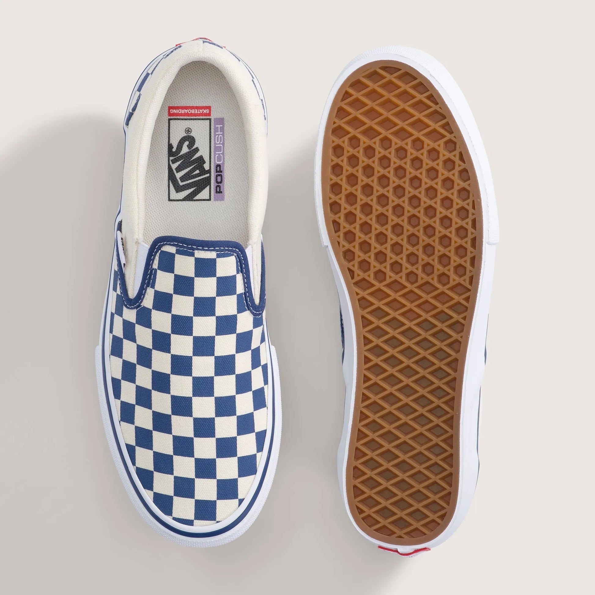 Vans Skate Slip - On, blue checkerboard - Tiki Room Skateboards - 3