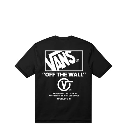 Vans Stacked Hi Tee, black - white - Tiki Room Skateboards - 1