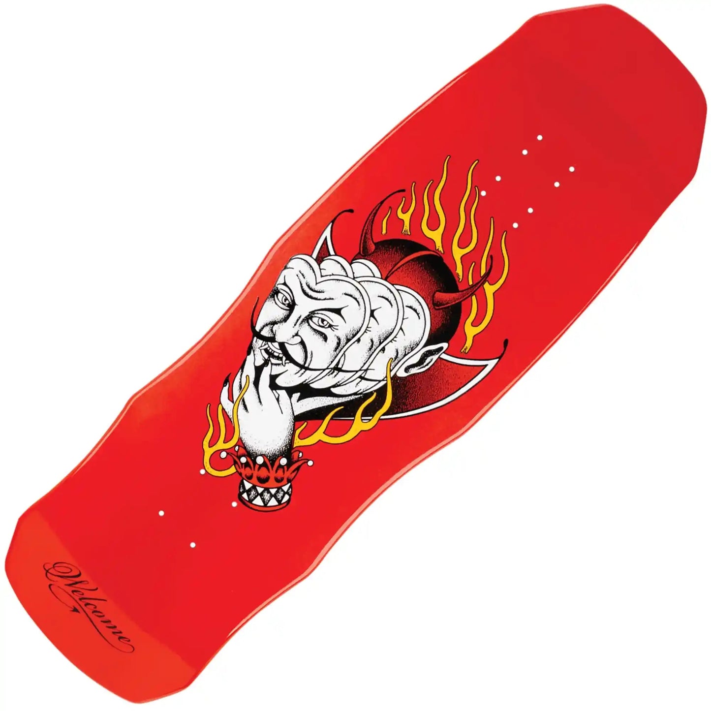 Welcome Diablo Deck (9.85"), red dip - Tiki Room Skateboards - 1