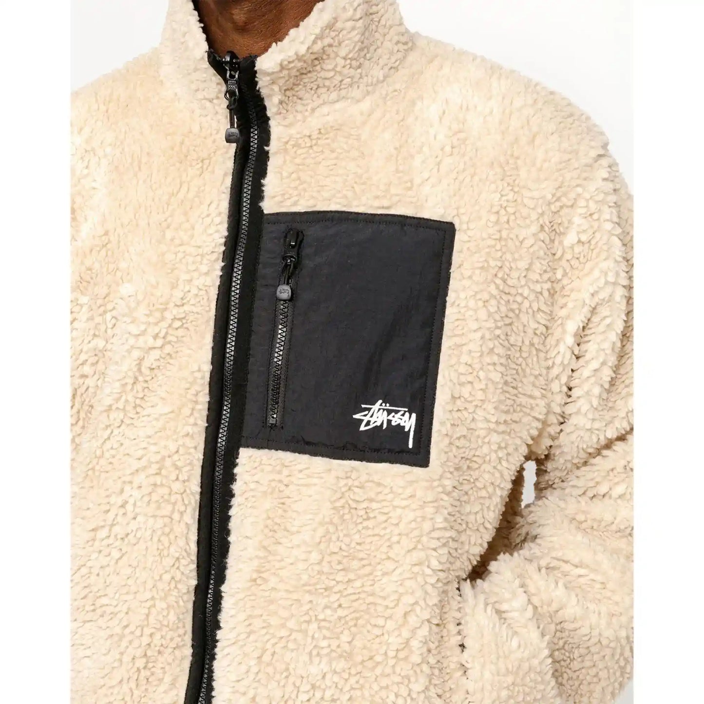 Stussy Sherpa Reversible Jacket, beige