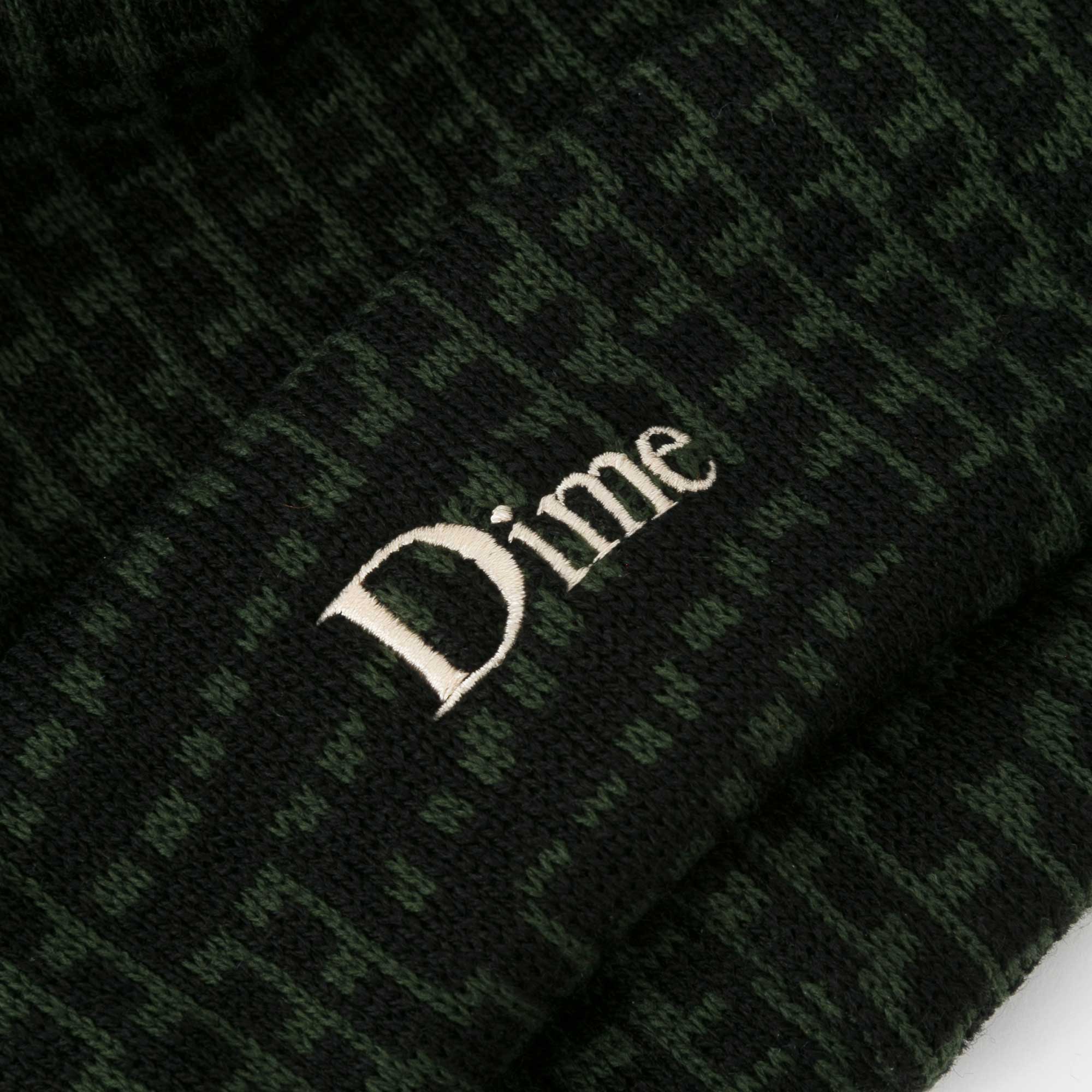 Dime Classic Logo Warp Beanie, dark forest – Tiki Room Skateboards