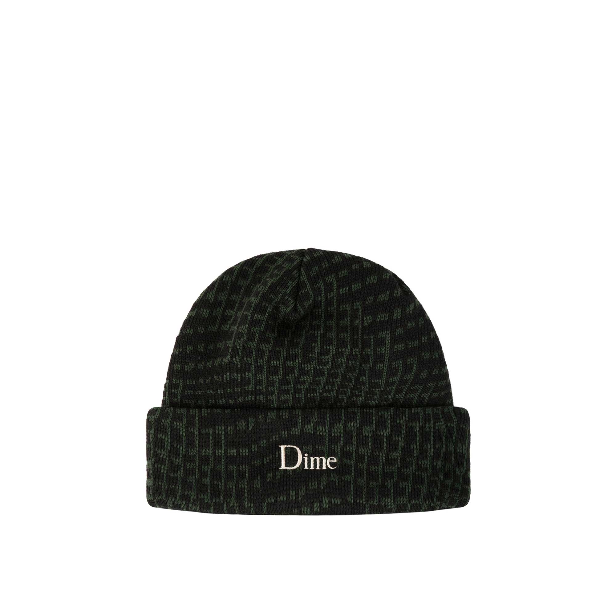 Dime Classic Logo Warp Beanie, dark forest – Tiki Room Skateboards