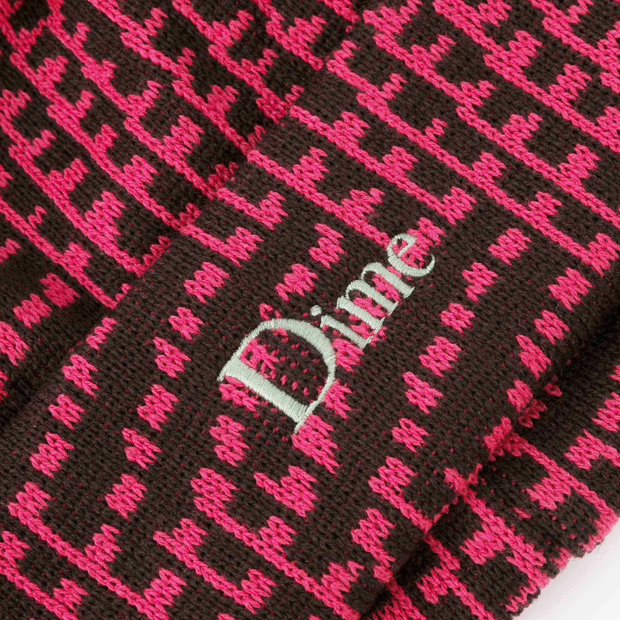 Dime Classic Logo Warp Beanie, raspberry – Tiki Room Skateboards