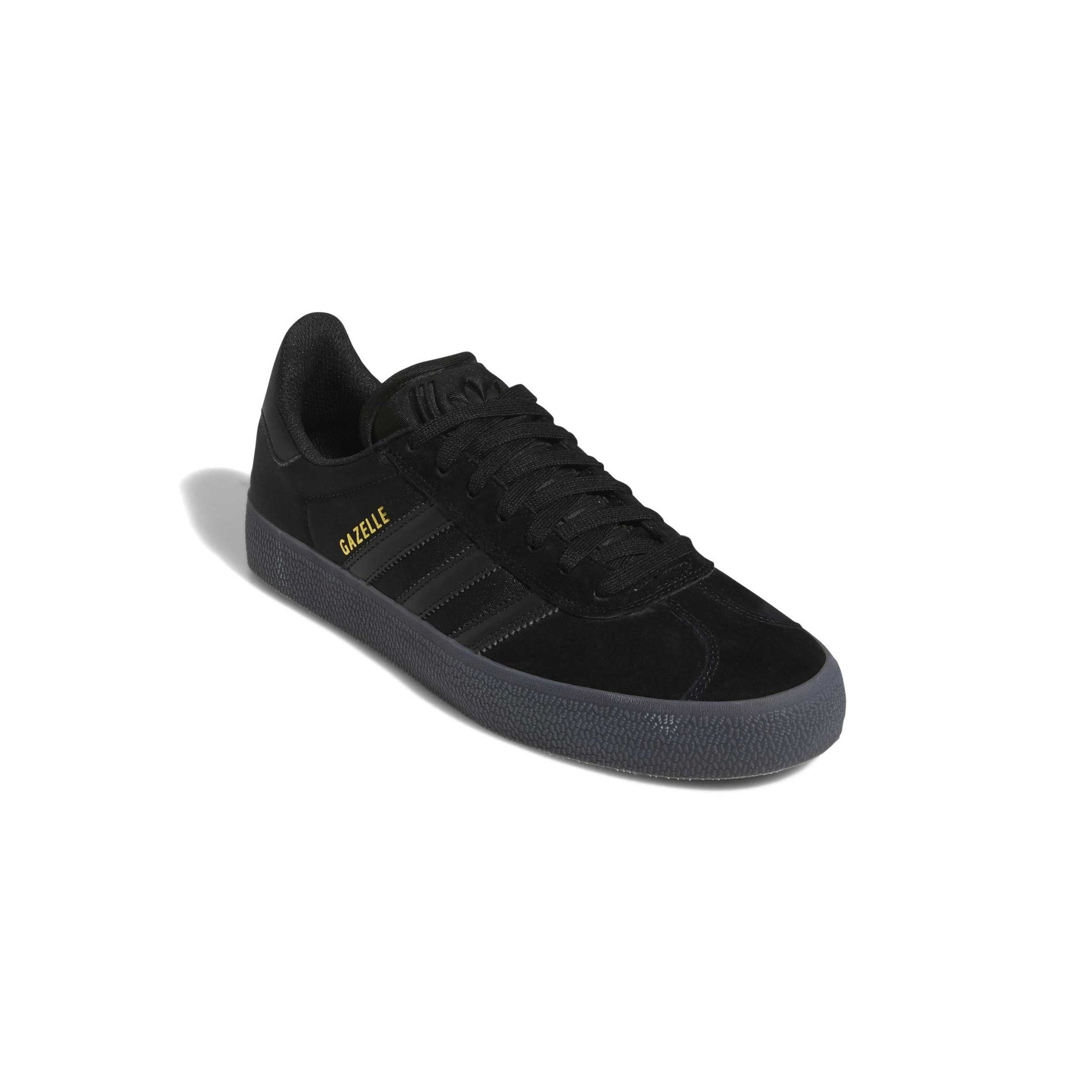 Adidas Gazelle ADV, core black / core black / gold metallic - Tiki Room Skateboards - 7