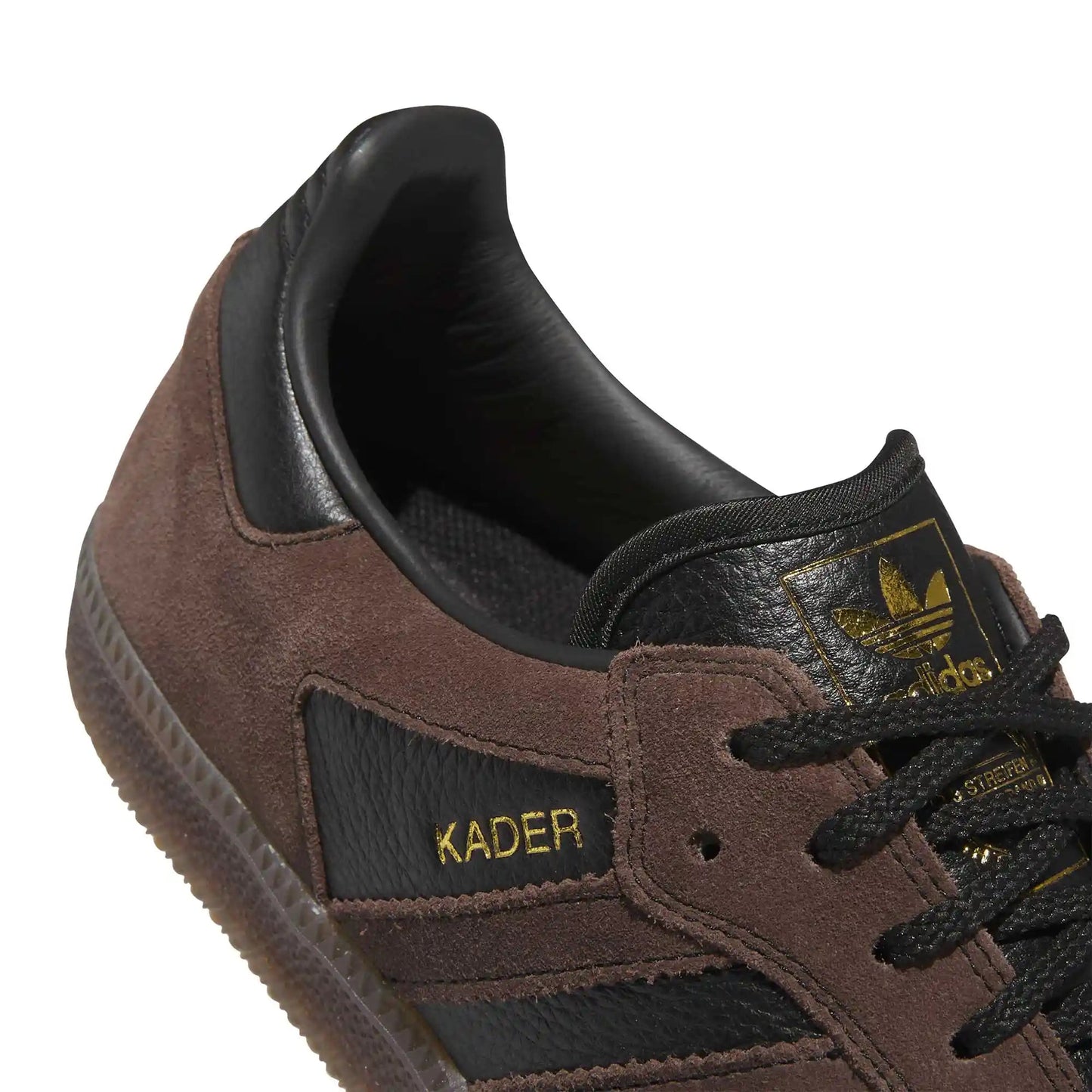 Adidas Samba ADV X Kader, core black/brown/gum - Tiki Room Skateboards - 6