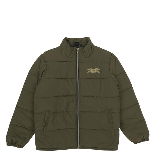 Anti Hero Basic Eagle Quilted Jacket, olive - Tiki Room Skateboards - 1