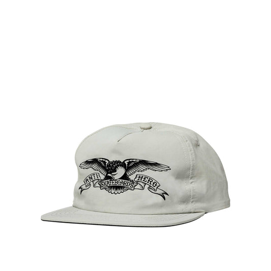 Anti Hero Basic Eagle Snapback, lt grey/black - Tiki Room Skateboards - 1