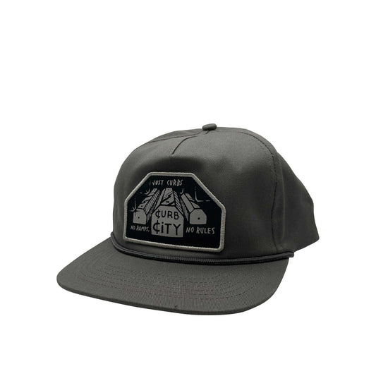 Anti Hero Curb City Snapback, charcoal/black - Tiki Room Skateboards - 1
