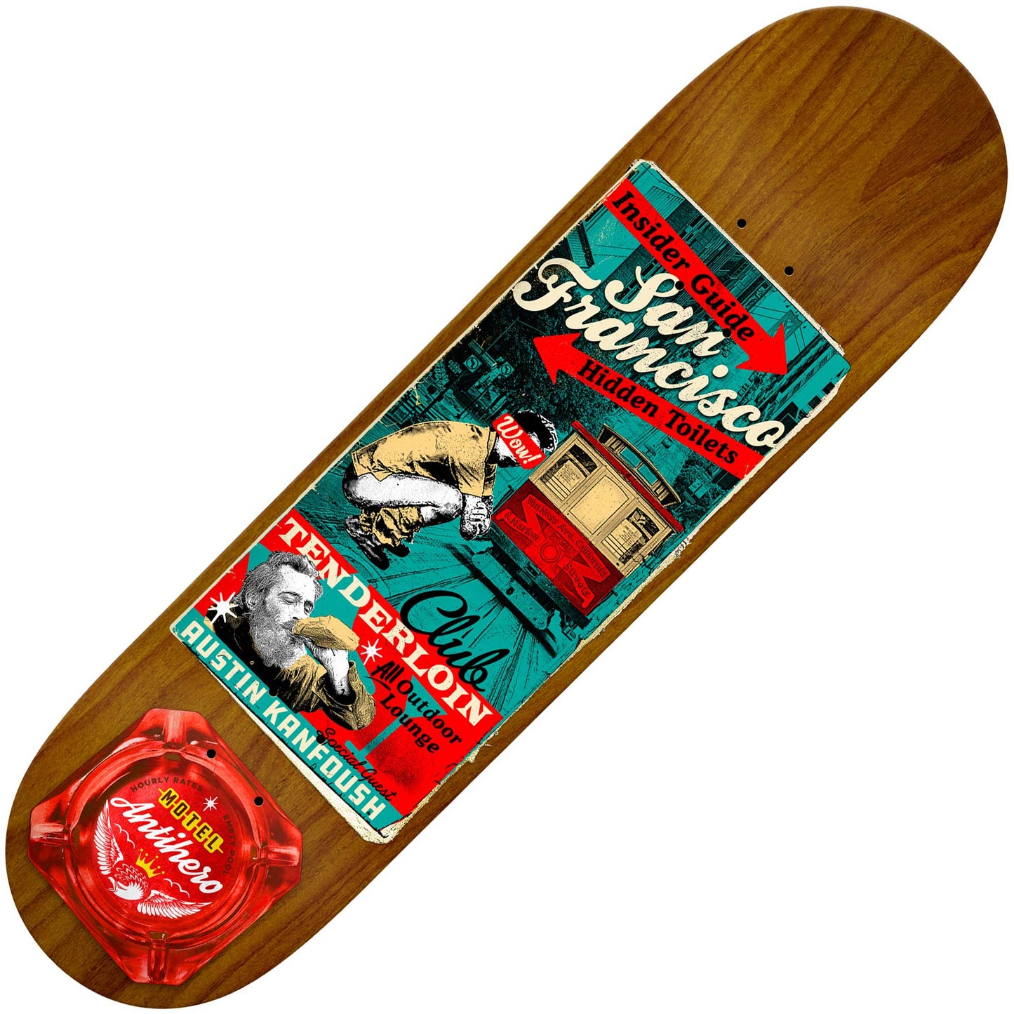 Anti Hero Kanfoush Motel 18 Deck (8.12") - Tiki Room Skateboards - 1