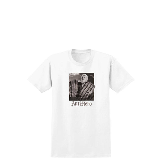 Anti Hero The Ten Curbmandments S/S T-Shirt, white w/ photo print - Tiki Room Skateboards - 1