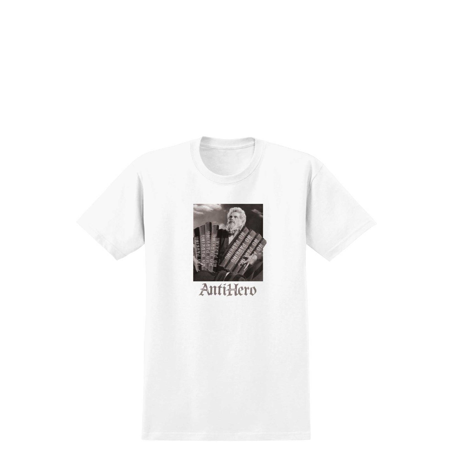 Anti Hero The Ten Curbmandments S/S T-Shirt, white w/ photo print - Tiki Room Skateboards - 1
