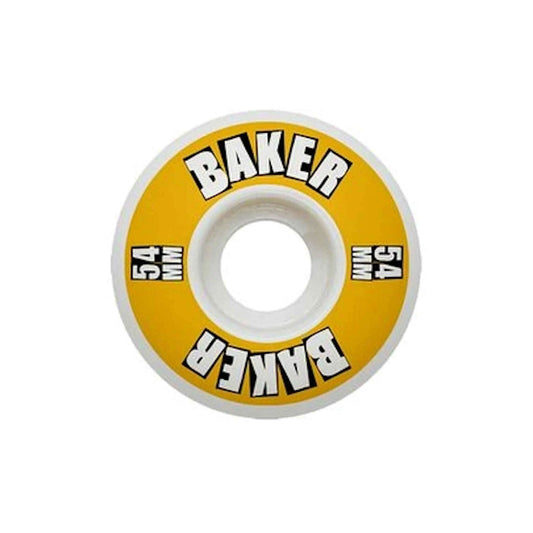 Baker Brand Logo Yellow Wheel (54mm) - Tiki Room Skateboards - 1
