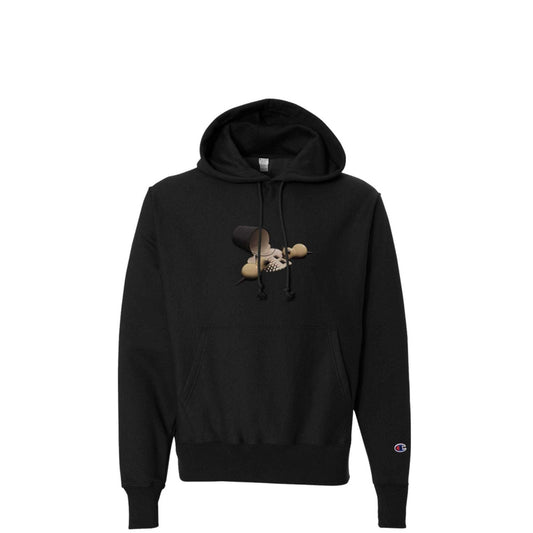 Bronze Milk Hoody, black - Tiki Room Skateboards - 1