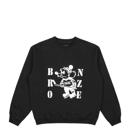 Bronze Rat Crewneck, black - Tiki Room Skateboards - 1