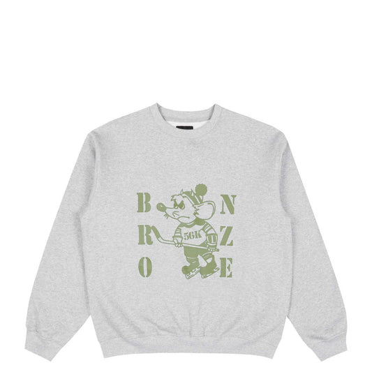 Bronze Rat Crewneck, grey - Tiki Room Skateboards - 1