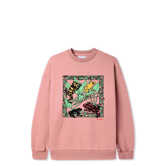 Butter Goods Amphibian Crewneck Sweatshirt, washed coral - Tiki Room Skateboards - 1
