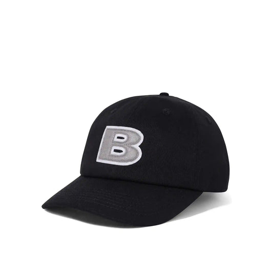 Butter Goods B Logo 6 Panel Cap, black