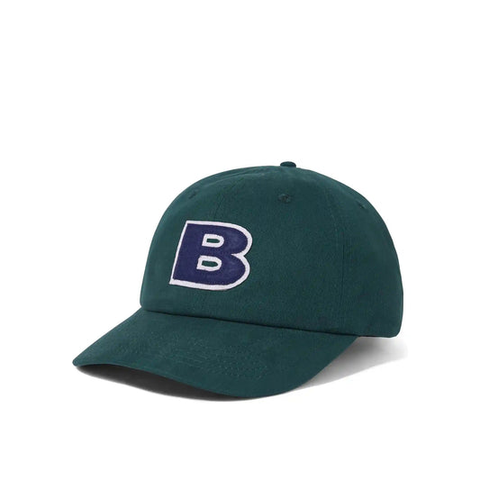 Butter Goods B Logo 6 Panel Cap, forest