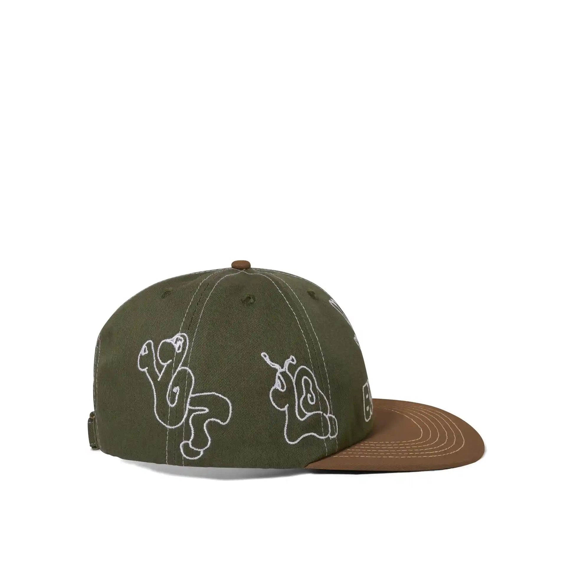 Butter Goods Critter 6 Panel Cap, army / brown - Tiki Room Skateboards - 3
