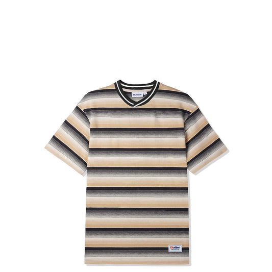 Butter Goods Internationale Striped Tee, black / wheat - Tiki Room Skateboards - 1