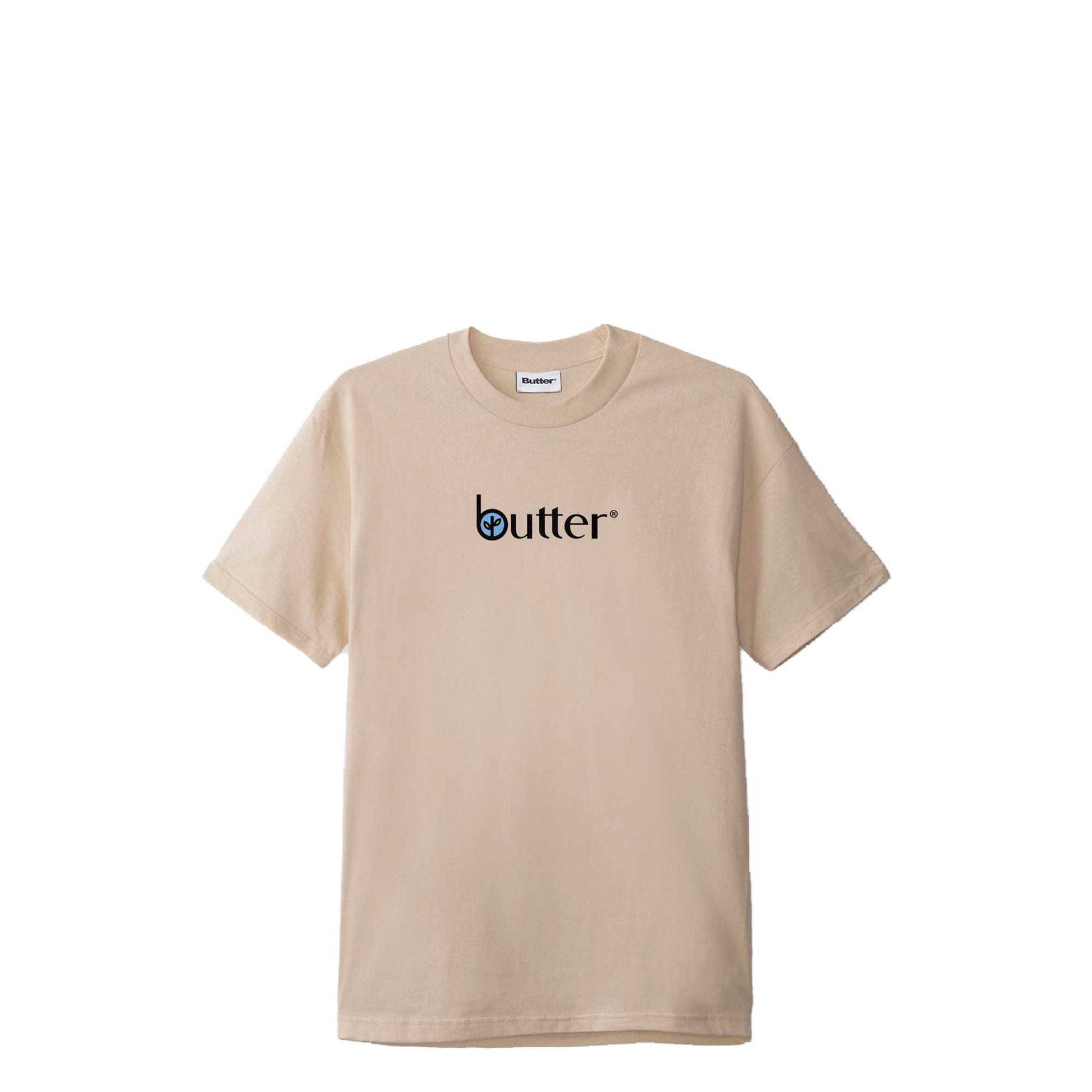 Butter Goods Leaf Classic Logo Tee, sand - Tiki Room Skateboards - 1