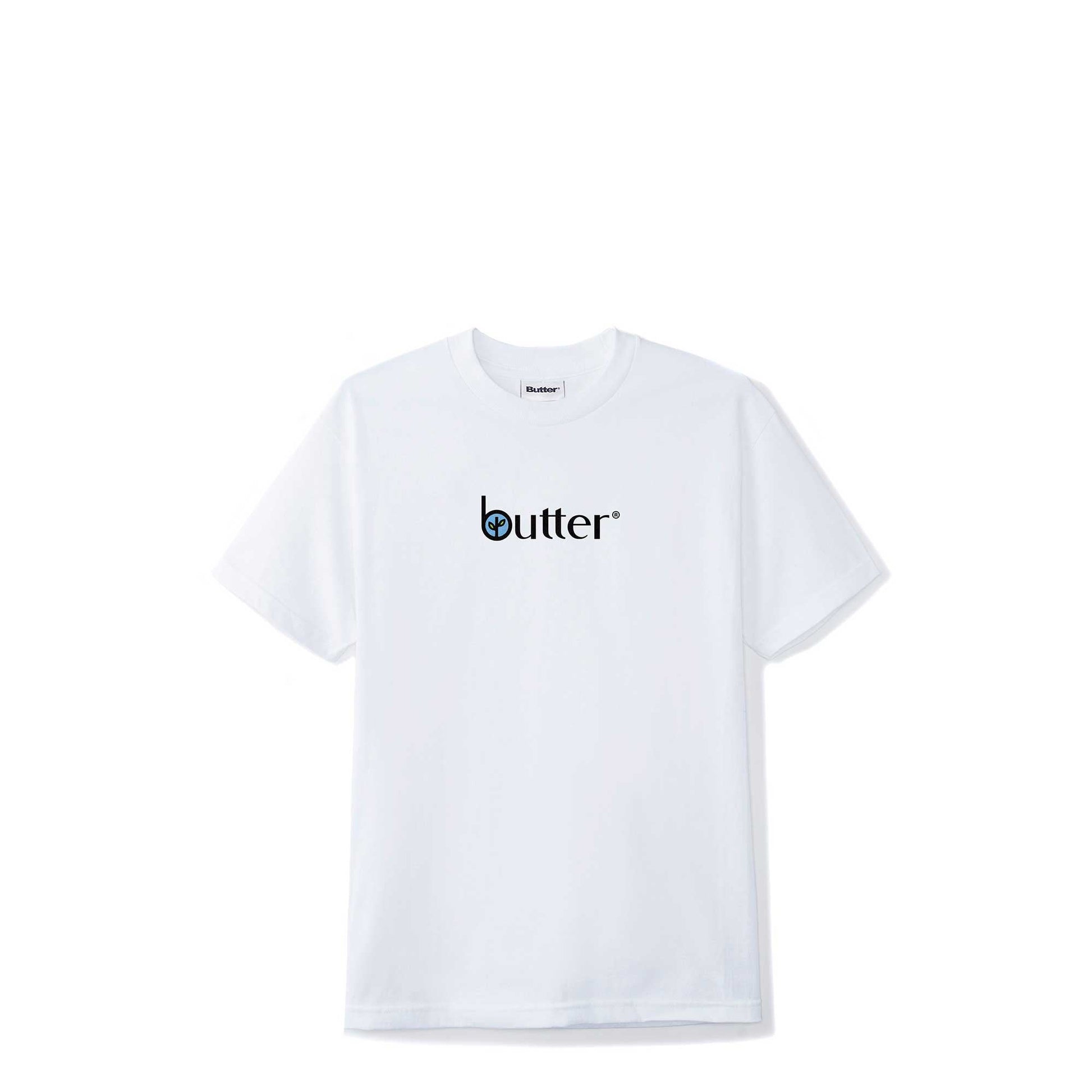 Butter Goods Leaf Classic Logo Tee, white - Tiki Room Skateboards - 1
