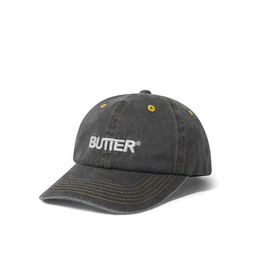 Butter Goods Rounded Logo 6 Panel Cap, black - Tiki Room Skateboards - 1