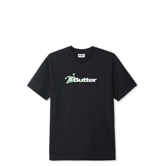 Butter Goods T-Shirt Logo Tee, black - Tiki Room Skateboards - 1