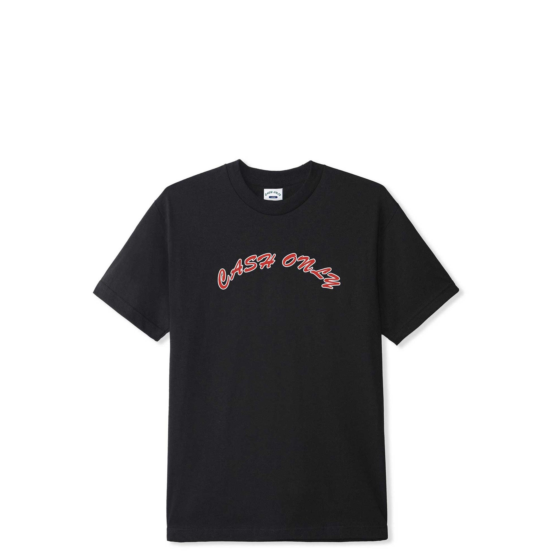 Cash Only Logo Tee, black - Tiki Room Skateboards - 1