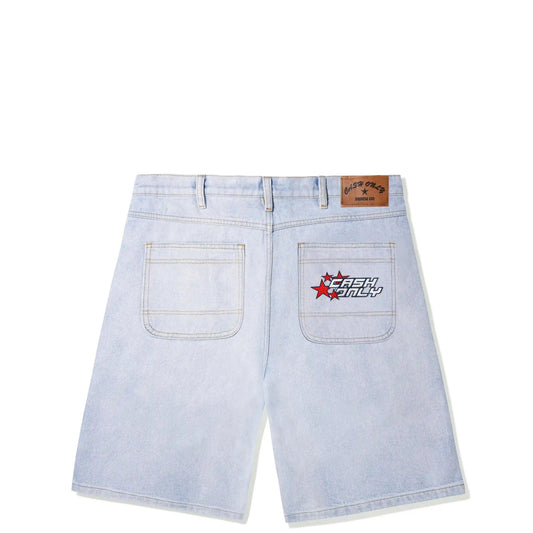 Cash Only Stars Denim Shorts, light blue