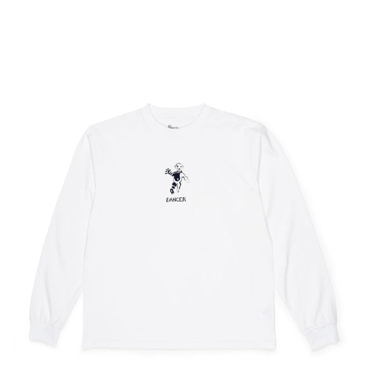 Dancer OG Logo L/S Tee, white - Tiki Room Skateboards - 1