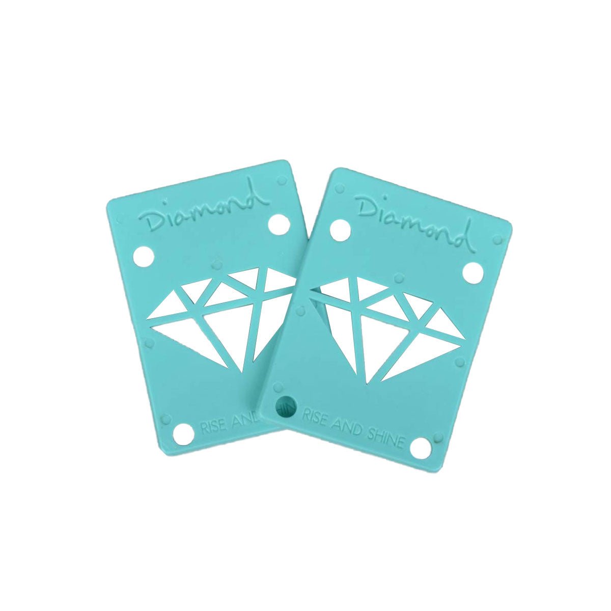 Diamond Rise & Shine riser pads (1/8", Diamond blue) - Tiki Room Skateboards - 1