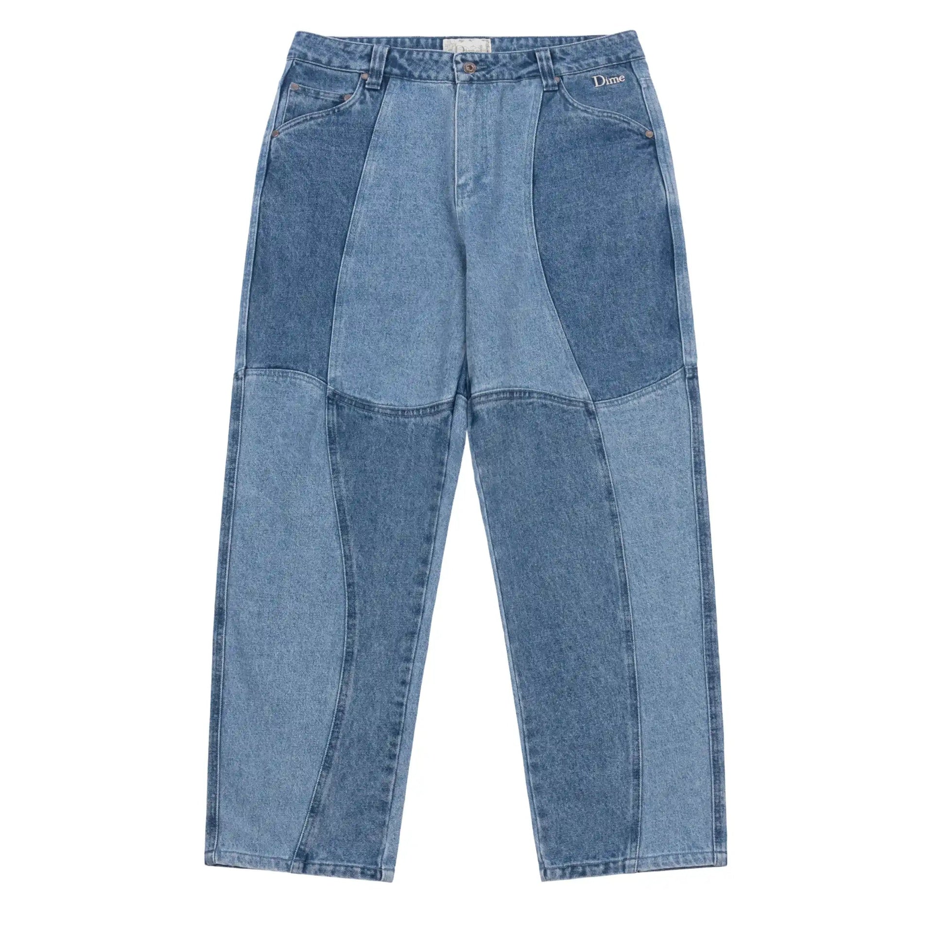 Dime Blocked Relaxed Denim Pants, blue washed – Tiki Room Dime Blocked Relaxed Denim Pants, blue washed – Tiki Room