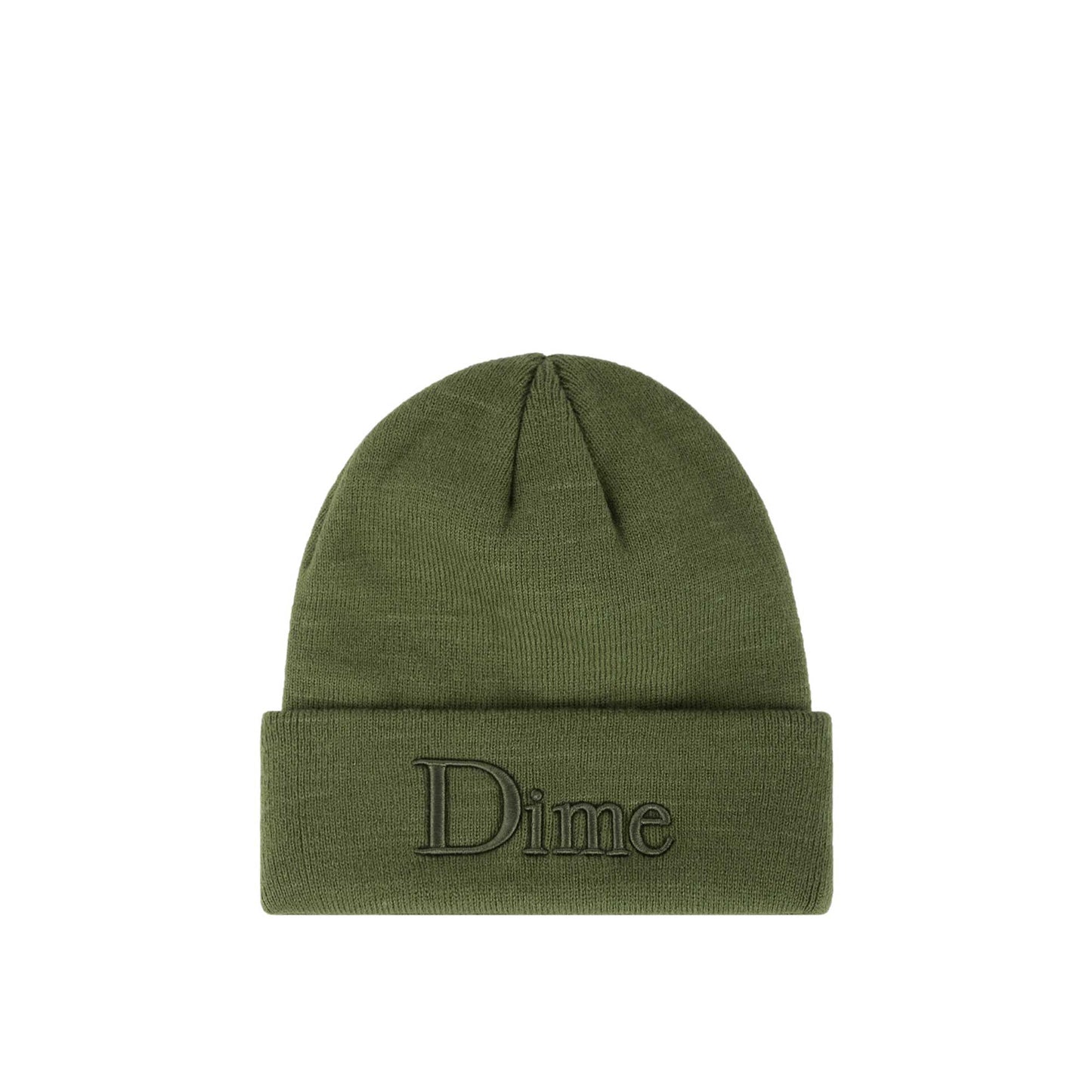 Dime Classic 3D Beanie, olive green - Tiki Room Skateboards - 1