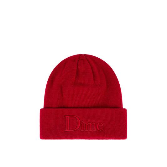 Dime Classic 3D Logo Beanie, cherry - Tiki Room Skateboards - 1