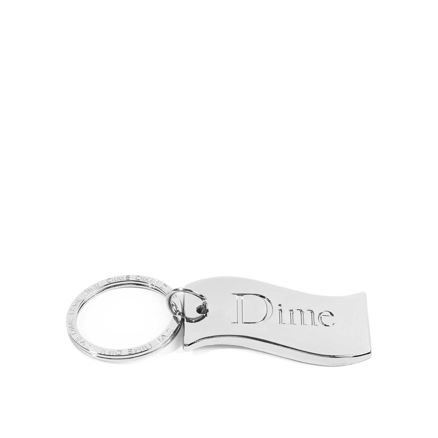 Dime Classic Flag Keychain, silver - Tiki Room Skateboards - 1