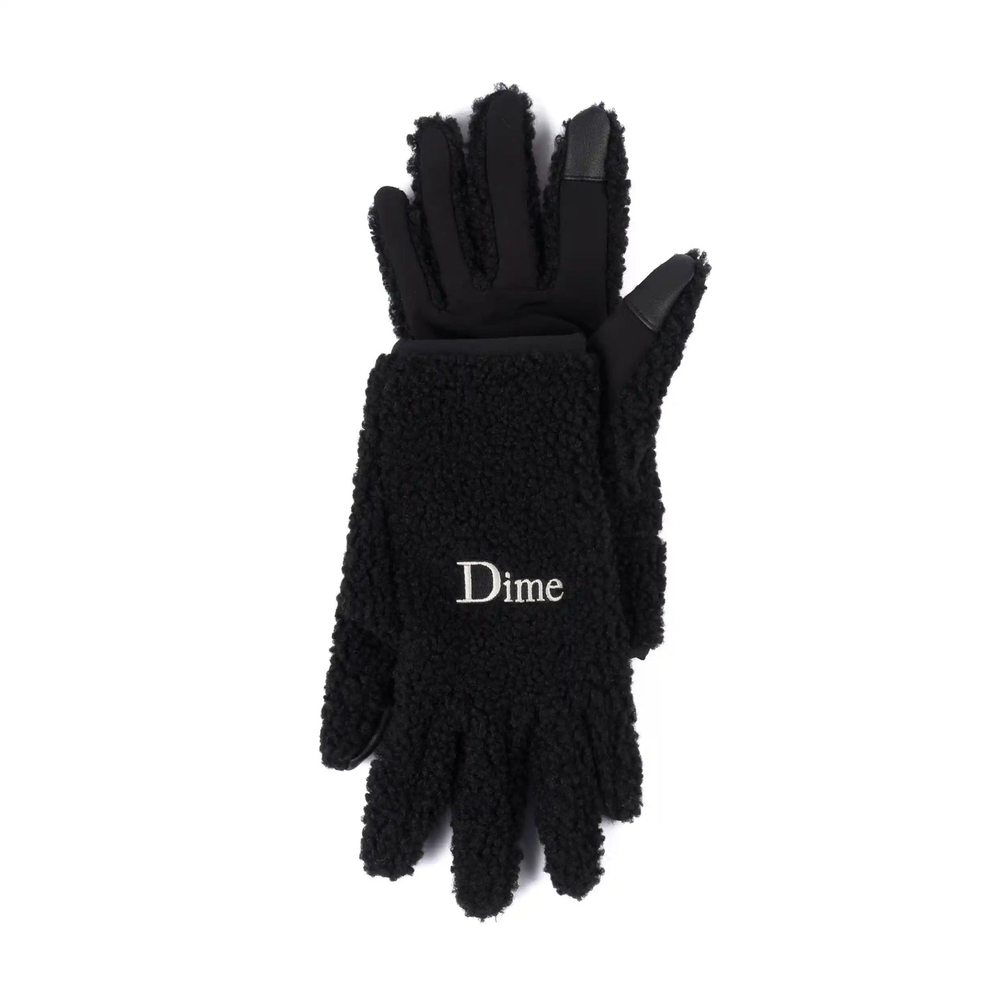 Dime Classic Polar Fleece Gloves, black - Tiki Room Skateboards - 1