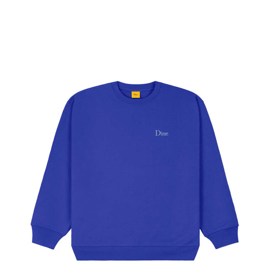 Dime Classic Small Logo Crewneck, ultramarine - Tiki Room Skateboards - 1