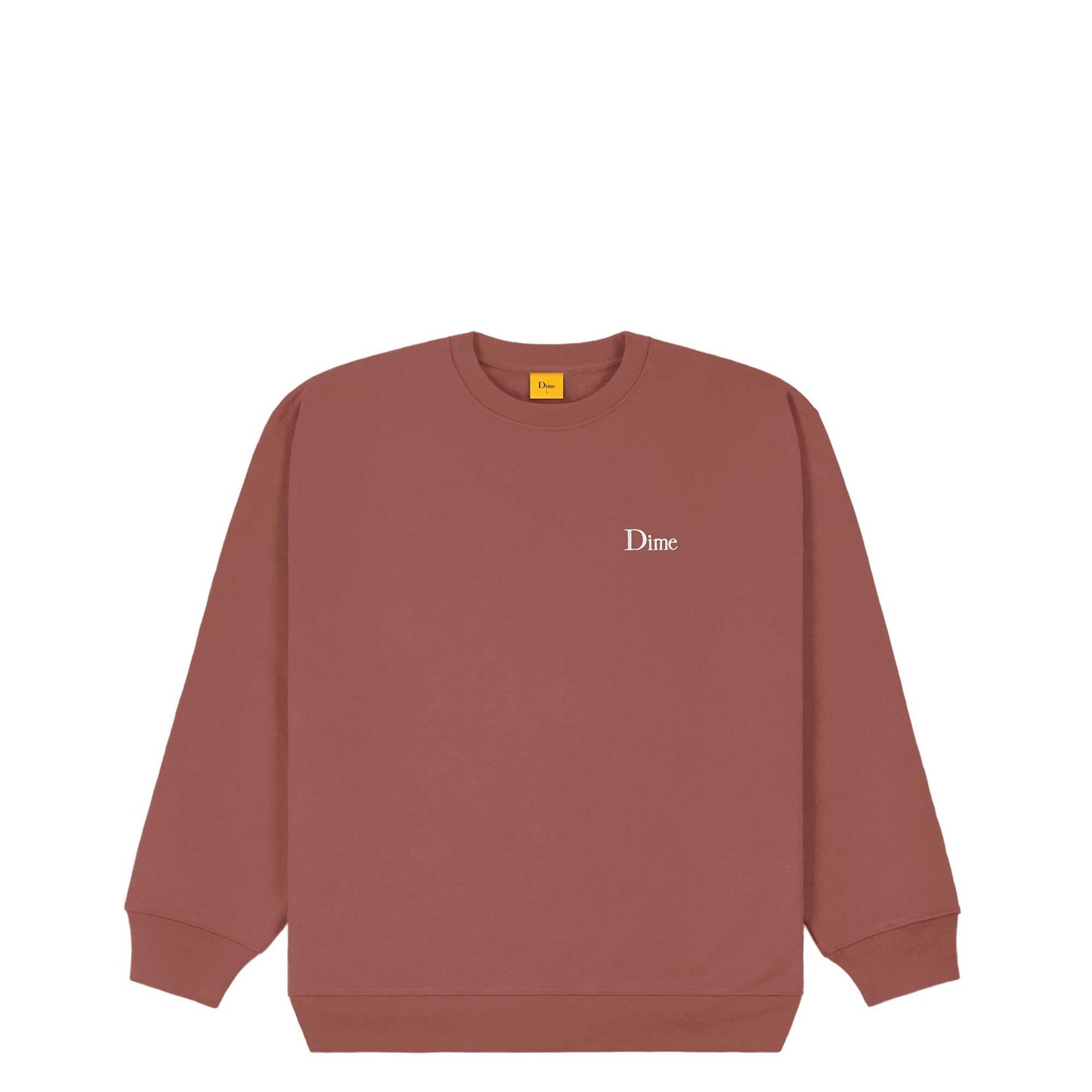 Dime Classic Small Logo Crewneck, washed maroon - Tiki Room Skateboards - 1