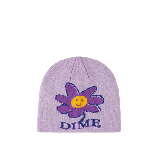 Dime Cute Flower Skull Cap Beanie, lavender - Tiki Room Skateboards - 1