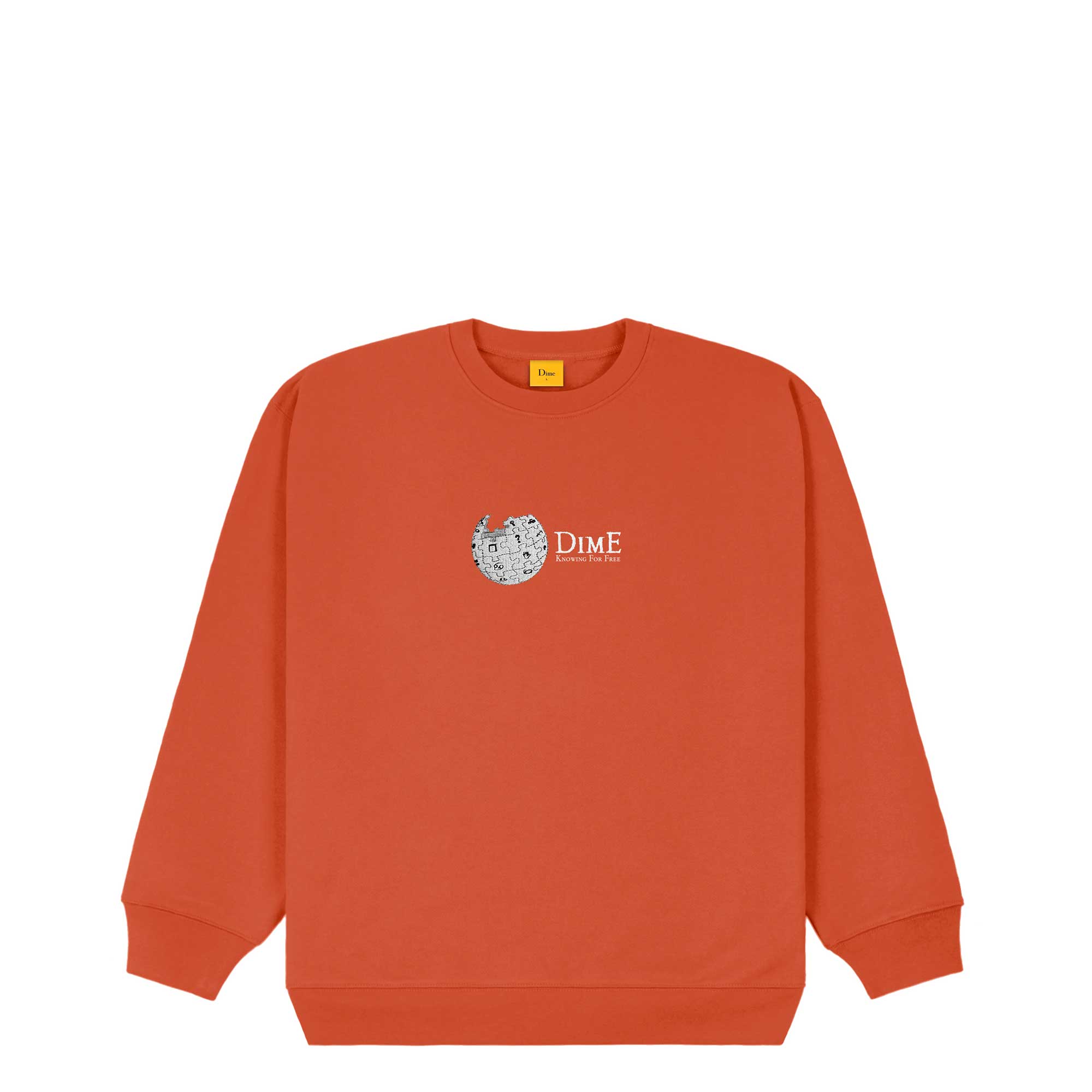 Dime Dimepedia Crewneck, autumn red