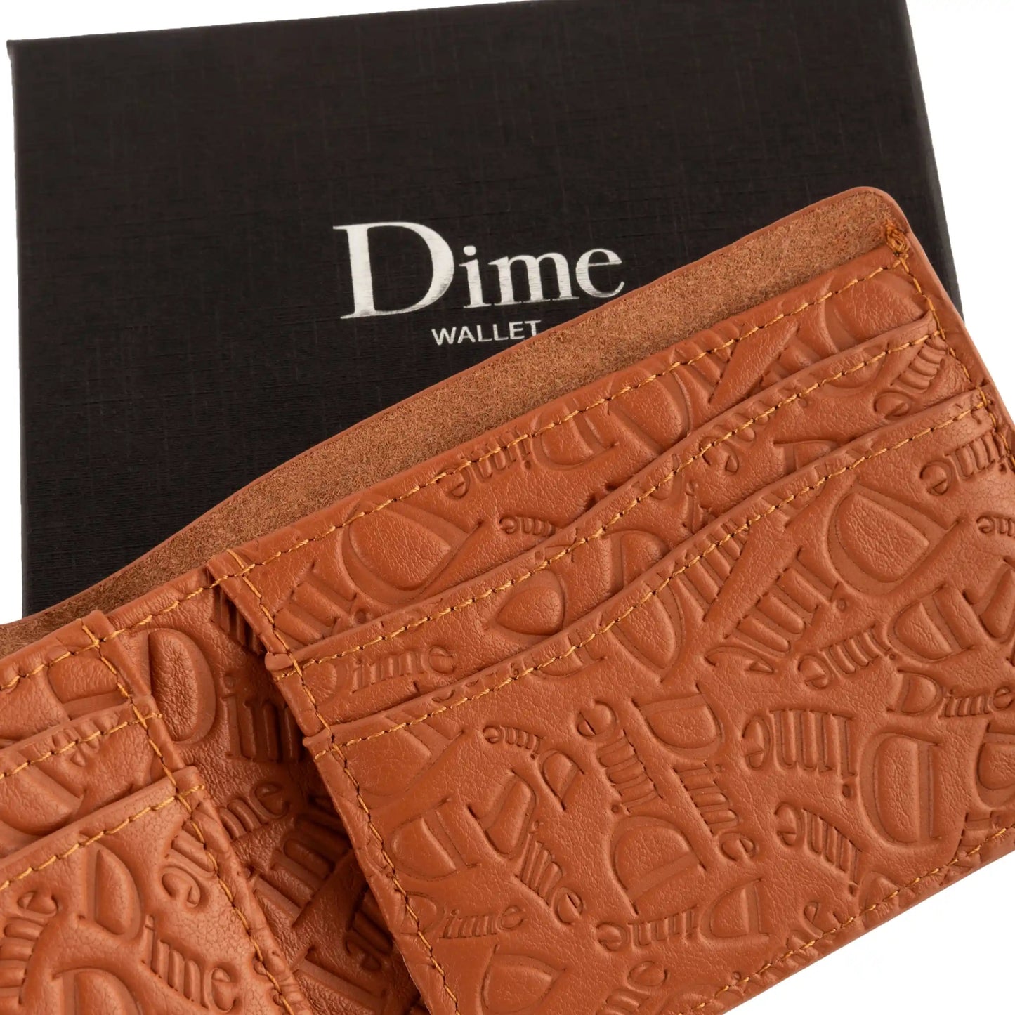Dime Haha Leather Wallet, almond - Tiki Room Skateboards - 2